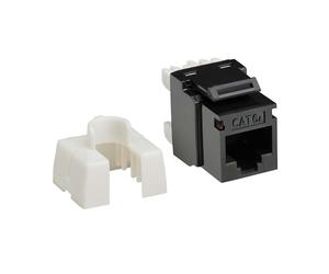 Eaton Tripp Lite Series Cat6 Keystone Lot de 25 Prises Jack Keystone Cat6 avec conformité PoE++ de Type 4 (4PPoE), Noir, Ethernet RJ45, Krone/110 Punchdown, Conforme TAA