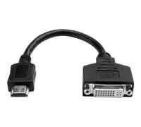 Eaton Tripp Lite Series HDMI to DVI Adapter Video Converter (HDMI-M to DVI-D F), 8-in. (20.32 cm) - Adaptateur vidéo - HDMI mâle pour DVI-D femelle - 20.3 cm - noir