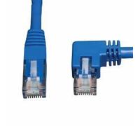 Eaton Tripp Lite Series Right-Angle Cat6 Gigabit Molded UTP Ethernet Cable (RJ45 Right-Angle M to RJ45 M), Blue, 3 ft. (0.91 m) - Cordon de raccordement - RJ-45 (M) pour RJ-45 (M) - 91 cm - CAT 6...