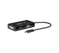 Eaton Tripp Lite Series U444-06NHDV4K6B Adaptateur convertisseur multiport USB-C vers HDMI, VGA ou DVI 4K à 60 Hz ou DVI et VGA 1920 x 1200