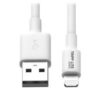 Eaton Tripp Lite Series USB-A to Lightning Sync/Charge Cable (M/M) - MFi Certified, White, 6 ft. (1.8 m) - Câble de données /d'alimentation - USB mâle pour Lightning mâle - 1.83 m - blanc - pour...