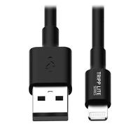 Eaton Tripp Lite Series USB-A to Lightning Sync/Charge Cable, MFi Certified - Black, M/M, 10 in. (0.25 m) - Câble Lightning - Lightning mâle pour USB mâle - 25.4 cm - noir - pour P/N: CSD32USB...