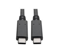 Eaton Tripp Lite Series USB-C Cable (M/M) - USB 3.2, Gen 2 (10 Gbps), 5A (100W) Rating, Thunderbolt 3 Compatible, 3 ft. (0.91 m) - Câble USB - USB-C (M) pour USB-C (M) - USB 3.1 Gen 2 - 20 V - 5 A - 9