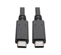 Eaton Tripp Lite Series USB-C Cable (M/M) - USB 3.2, Gen 2 (10 Gbps), 5A (100W) Rating, Thunderbolt 3 Compatible, 3 ft. (0.91 m) - Câble USB - USB-C (M) pour USB-C (M) - USB 3.1 Gen 2 - 20 V - 5...