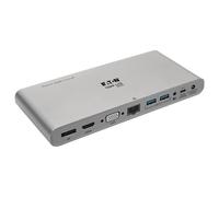 Eaton Tripp Lite Series USB-C Dock, Triple Display - 4K HDMI/DisplayPort, VGA, USB 3.2 Gen 1, USB-A/USB-C Hub, GbE, 100W PD Charging, International Power Cables - Station d'accueil - USB-C 3.2...