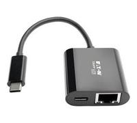 Tripp Lite Adaptateur réseau U436-06N-GB-C USB-C vers Gigabit – Chargement PD, Thunderbolt 3, Noir