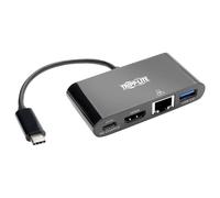 Eaton Tripp Lite Series USB C to HDMI Multiport Video Adapter Converter w/ USB-A Hub, USB-C PD Charging Port & Gigabit Ethernet Port, Thunderbolt 3 Compatible USB Type C to HDMI, USB Type-C -...