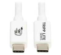 Eaton Câble USB4 Tripp Lite 40Gbps USB-C (M/M) 8K 60Hz PD 240W Blanc 1 m