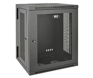 Eaton Tripp Lite SmartRack 15U Armoire/Coffret Mural(e) Demi-Hauteur à Faible Profondeur pour commutateurs, Dos articulé (Noir) (SRW15US)