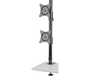 Eaton Tripp Lite Support de Bureau Vertical Double pour écrans Plats de 15 à 27 Pouces - Fixation par Pince (Noir) (DDR1527SDC)