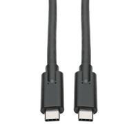 Tripp Lite USB Type C to USB C Cable USB 3.1 5A Rating 100W 5 Gbps Thunderbolt 3 Compatible M/M 6ft - Câble USB - 24 pin USB-C (M) pour 24 pin USB-C (M) - USB 3.1 Gen 1 / Thunderbolt 3 - 1.8 m -...