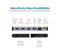 EATON TRIPPLITE USB C Docking Station USB Hub 4k w/ HDMI Gbe Ethernet SD Card Reader PD Charging USB-C 3.1 / Thunderbolt 3 HDMI