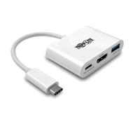Acquisition vidéo Tripp.lite USB C to HDMI Multiport Video Adapter Converter 1080p w/ USB-A Hub & USB-C PD Charging, Thunderbolt 3 CompatibleUSB Type C to HDMI, USB-C to HDMI,