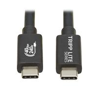 Eaton U521-1P2M-BK Câble USB 4 certifié Tripp Lite 40 Gbit/s, 1,2 m, vidéo 8K @ 60 Hz, charge PD 3.1 240 W, rétrocompatible, noir, fonctionne avec tous les appareils USB-C/Thunderbolt 3