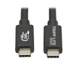 Eaton U521-1P2M-BK Câble USB 4 certifié Tripp Lite 40 Gbit/s, 1,2 m, vidéo 8K @ 60 Hz, charge PD 3.1 240 W, rétrocompatible, noir, fonctionne avec tous les appareils USB-C/Thunderbolt 3