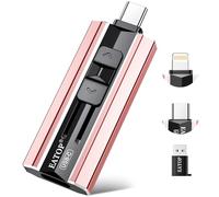 EATOP Clé USB 512 Go à double interface, aucune application nécessaire, mémoire USB portable pour iPhone, iPad, Android, PC et Mac, stocke facilement photos, vidéos et fichiers (rose rose)