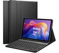 EatronChoi Clavier Coque pour Xiaomi Redmi Pad 2(11 Pouces) 2025, AZERTY Français Amovible Bluetooth sans Fil Clavier Étui Housse pour Xiaomi Redmi Pad 2 11"