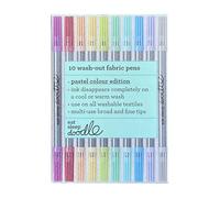 eatsleepdoodle Doodle Lot de 10 feutres à double pointe pour tissu Couleurs pastel