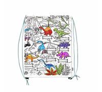 eatsleepdoodle Doodle Sac à dos avec cordon de serrage, colorier votre propre sac à dos avec marqueurs de tissu lavables, blanc, one size: 13x17in, Moderne