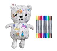 eatsleepdoodle Ourson Conte de fées à colorier pour Enfants - Peluche DIY avec feutres lavables, Ourson réutilisable à colorier pour Filles et garçons. Cadeau créatif pour l’Art