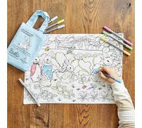 eatsleepdoodle Peter Rabbit and Friends Set de table à colorier pour enfants avec 10 marqueurs lavables - 33 x 47 cm Peter Rabbit - Ultra lavable et réutilisable Arts et travaux manuels