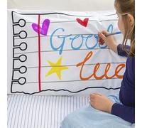 eatsleepdoodle Taie d'oreiller à Colorier en Coton, Motif Cadre Photo ou Cahier à Personnaliser, pour Enfant et Adulte, avec Feutres Textiles Lavables Inclus