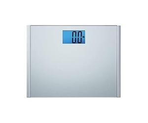 EatSmart Precision Plus Pèse-personne numérique avec capacité de 200 kg, plateforme ultra large avec technologie Step-On, balance précise du poids corporel, gris