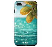 Eau Bleu Serein et Feuille d'art de la Nature Coque pour iPhone 7 Plus/8 Plus