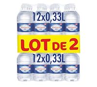 Eau Cristaline 33cl - Eau de source - Lot de 2x12 Bouteilles - Pack Economique
