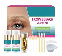 Eau de Javel douce pour sourcils, crème éclaircissante pour salon, gel pour sourcils à action rapide, kit de teinte en poudre, outil de maquillage avec application facile, fournitures de beauté pour t