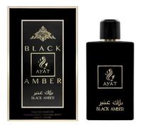 Ayat Perfumes - BLACK AMBER 100 ml - Eau De Parfum Homme - Senteur Arabian Orientale - Parfum Dubaï Fabriqué et Conçu aux Émirats arabes unis (Black Amber)