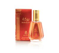 Eau de Parfum Barakah de Ayat Perfume - 50 ml - Parfum Pour Femme - Métallique, Frais, Épicé, Aromatique, Blanc Floral, Frais