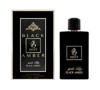 Eau de Parfum Black Amber Attar Arabe de Dubai Pour Homme Une Fragrance Boisé, Patchouli, Bois de Santal, Vanille et Vetiver
