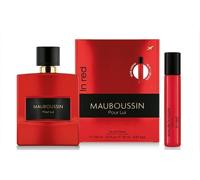 Mauboussin - Pour Lui In Red 100ml + 20ml (Travel Spray) - Eau de Parfum Homme - Senteur Boisée & Épicée