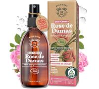 Eau De Rose Bio 200ml-Hydrolat De Rose De Damas 100% Pur Et Naturel-Visage,Contour Des Yeux,Corps,Cheveux-Bouteille En Verre + Spray