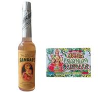 Eau de santal 221 ml + savon ésotérique à la glycérine avec bois de santal, romarin et rue | Nettoyage énergétique, bonne chance, argent, amour et santé - Pack Rituel complet