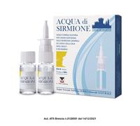 ACQUA DI SIRMIONE, Idéal pour le nez fermé 6 flacons de 15 ml. Peut être utilisé avec un spray nasal ou en aérosolthérapie. Produit 100% naturel, adapté aux adultes et aux enfants