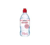Eau de Source Naturelle, Bouteilles Sport en PET 100% Recyclé, 750ml, Pack de 12