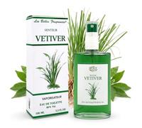 Eau de toilette Vetiver, par Prestige de Menton - Boisée et Épicée Hommes - Parfum Naturel et Raffiné aux Notes de Vétiver - Fabrication Artisanale en Côte d’Azur - Vaporisateur Rechargeable - 100 ml