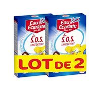 EAU ECARLATE - Accident de Décoloration - Sos Linge Déteint Rénovateur Poudre - Lot de 2