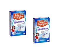 EAU ECARLATE Lot de 2 Reblanchisseurs - Poudre 500g - Spécial Blanc - Anti-Grissaille + Détache