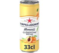 Eau gazeuse clémentine et pêche,33 cl