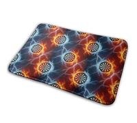 Eau Glacée Feu Tonnerre Tapis De Bain Absorbant Tapis De Douche Anti-Salissures Paillasson D'Entree pour Porte Cuisine Chambre 40X60Cm