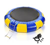 Eau gonflable - Transat d'extérieur ultime avec gonfleur électrique, échelle de corde, cordes Mo et ancre pour s'amuser à la piscine et au lac