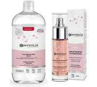 Eau Micellaire Eclat De Rose 500ml + Sérum Booster D'hydratation Eclat De Rose 30ml Idéal Pour Peaux Déshydratées Démaquille Parfaitement Peau Repulpée Fabriqué En France Bio