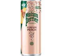 Eau minérale Perrier 0,25 l, canette fine couleur pêche