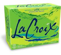 Eau pétillante naturellement essencée au citron vert | 12 canettes