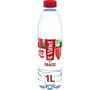 Eau Plate Aromatisée Fraise VITTEL - la bouteille de 1L Lot De 4 - Par Lot