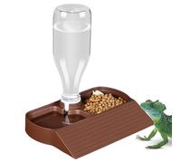 Eau pour reptiles - 18,5 x 14,3 x 17 cm, arrêt automatique | Grande capacité - Nourriture et eau pour reptiles | Accessoires abreuvoir pour lézards, tortues, dragons barbus