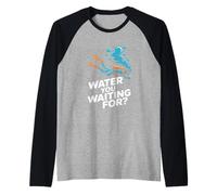 Eau Que Vous Attendez pour la plongée sous-Marine Ocean Diver Humour Manche Raglan